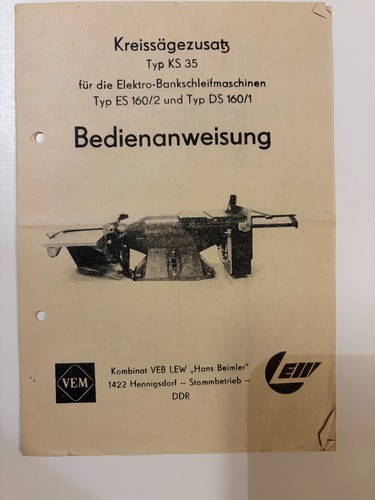 Elektro-Bankschleifmaschine
